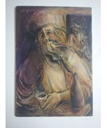 Samual Vaginsky Fine Judaica Oil Painting Jewish Family at Havdallah, 25... - £213.53 GBP