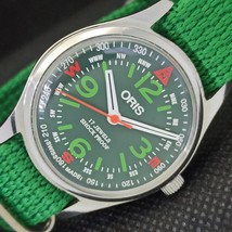 Refurbished Oris Winding Swiss Mens Vintage Wrist Green Watch 558a-a296587-6 - £15.80 GBP
