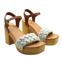 Madden Girl Dani Two-Piece Wooden Platform Sandals - Trendy Style - £28.77 GBP