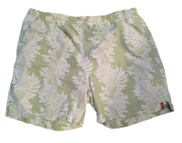 Tommy Bahama Relax Swim Trunks shorts L Green white pineapples Lined suit - £15.77 GBP