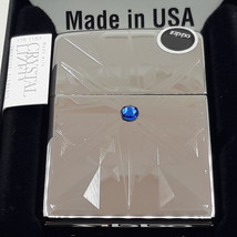 Zippo Lighter - Star w/ Blue Swarovski Crystal High Polish Chrome - 853400 - $35.99