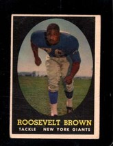 1958 Topps #102 Roosevelt Brown Vg Ny Giants Hof *X96599 - £7.64 GBP