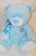 Animal Adventure Baby My First bear blue teddy bear Plush w/bow 12&quot; soft 2014 - £15.77 GBP