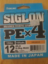Siglon Braided Fishing Line PEX4 12lb Orange - £38.74 GBP