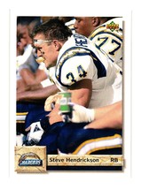 1992 Upper Deck #222 Steve Hendrickson San Diego Chargers - £1.57 GBP