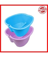 Luxurious 2-Pc Foot Soaking Tub Set - Spa Experience at Home in Purple/Blue - $807.46 MXN