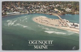 1993 Ogunquit Maine Aerial View Beach Town Scenic Vintage Postcard 19 Cent Stamp - £11.36 GBP