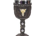 Western Cow Skull Goblet Chalice Cup - $25.98