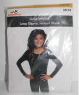 Celebrate Halloween Long Sleeve Leotard Black Girls Size L (10/12) NEW - $181.05 MXN