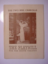 Playbill Booth Theatre September 3 1944 The Two Mrs Carrolls - £3.45 GBP