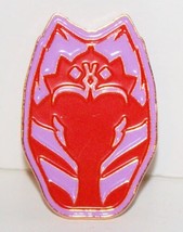 Star Wars Ahsoka Tano Head Red Silhouette Embossed Image Metal Pin NEW UNUSED - £7.61 GBP