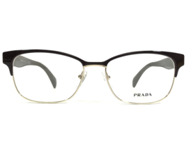 PRADA Eyeglasses Frames VPR 65R DHO-1O1 Brown Gold Cat Eye Wire Rim 53-16-140 - $130.68
