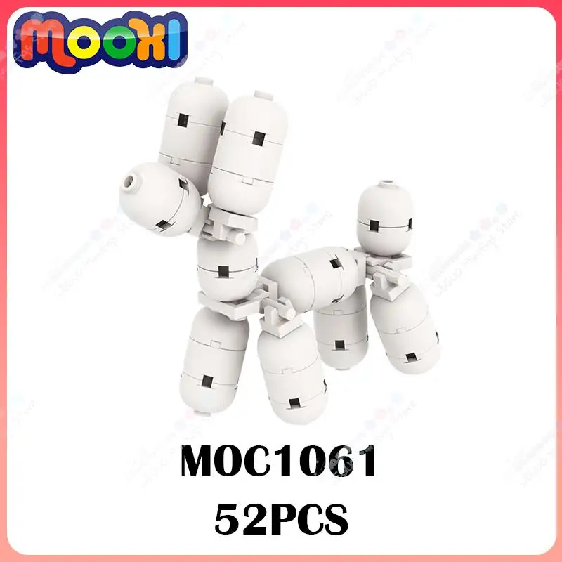 MOC1061 Art Series Balloon Dog MOC Building Blocks B Artwork Cartoon Animal Deco - £18.68 GBP