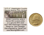 Very Rare 1975-S Washington Silver Quarter Fantasy Overstrike Daniel Carr - $890.99
