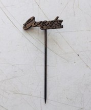 Vintage Events Club Brass Stick Pin Tie Tack Lapel Pin Gentlemans Club - £3.78 GBP