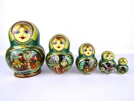Matryoshka Nesting Doll 5.5&quot; 5 Pc., Morozko Fairytale Hand Christmas Russian 997 - £74.27 GBP