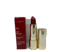 Clarins Joli Rouge #754 Deep Red Lipstick Full Size NIB - £9.83 GBP