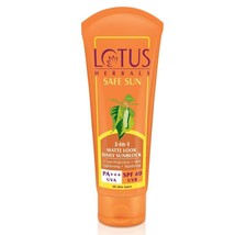 Lotus Herbals Safe Sun 3-In-1 Matte Look Daily Sunblock 100 GM SPF 40-
show o... - £15.62 GBP