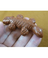 Y-LIZ-UR-713 orange Goldstone UROMASTYX LIZARD gemstone carving FIGURINE... - $34.28 CAD