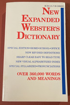 1988 Published New Expanded Webster&#39;s Dictionary Paperback Book - £5.61 GBP
