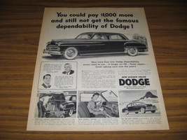 1950 Vintage Ad &#39;50 Dodge Cars Gyro-Matic Automatic Transmission - £10.86 GBP