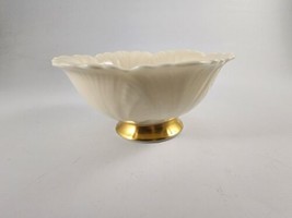 Lenox Dorian Fruit Nut Candy Footed Bowl with 24k Gold Base Trim Discont... - £12.47 GBP