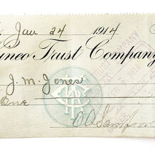 1914 Kineo Trust Company Bank Check E.A. Sampson Dover Maine Signed 6020... - $11.99