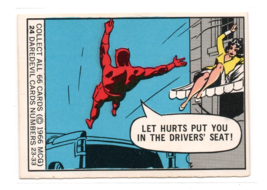 1966 Donruss Marvel Super Heroes Daredevil #24 Comic Card Rookie Drivers Seat VG - $11.26