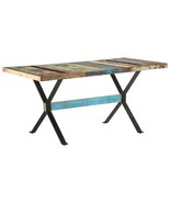  Dining Table Multicolor Solid reclaimed wood Medium Durable - $410.99