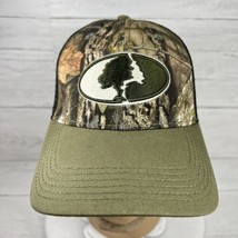 Mossy Oak Logo Baseball Hat Cap Real Camo Embroidered Fitted S M - £23.44 GBP