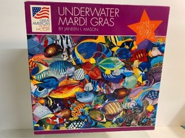 Great American Puzzle Factory Underwater Mardi Gras 1000 Piece Jigsaw Fish NEW - $22.76