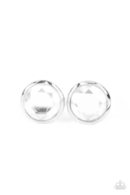 Paparazzi Double-Take Twinkle White Post Earrings - New - £3.53 GBP