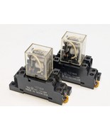 Lot of 2 - OMRON LY2 12VDC 8-Pin Plug-In Relay with Bases - $29.86 CAD