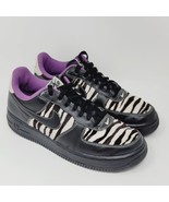 Nike Air Force 1 Womens Size 8 M Zebra Pony Hair Sneakers Casual Shoes E... - £125.53 GBP