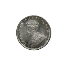 Véritable Argent George V King Empereur Un Roupie Inde 1917 Vieux Pièce - $142.55