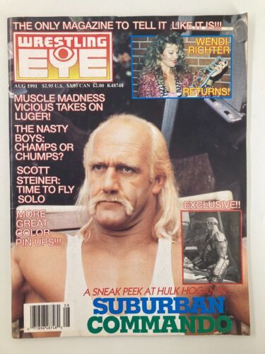 Wrestling Eye Magazine August 1991 Hulk Hogan Suburban Commando No Label - $9.45
