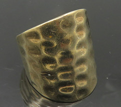 SETA 925 Sterling Silver - Gold Plated Hammered Petite Band Ring Sz 5 - RG11851 - £35.49 GBP