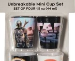 Star Wars The Mandalorian 4 Piece 1.5oz Mini Plastic Cup Set - £8.67 GBP
