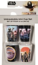 Star Wars The Mandalorian 4 Piece 1.5oz Mini Plastic Cup Set - £8.53 GBP