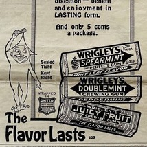 1920 Wrigley&#39;s Chewing Gum Advertisement Candy Ephemera 10 x 5.5&quot; - £13.21 GBP