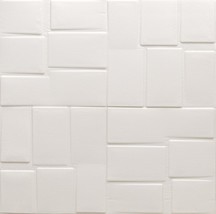 Dundee Deco PJ2206 Off White Cream Rectangles 3D Wall Panel, Peel and Stick Wall - £10.02 GBP+