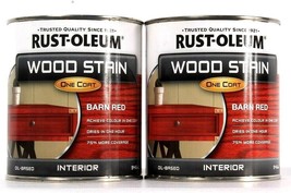 2 Count Rust-Oleum 946 mL Barn Red Interior One Coat Oil Based Wood Stain