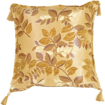 Leaf Textures in Neutral and Cream Throw Pillow, Complete with Pillow Insert - £24.87 GBP