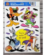 Looney Tunes Halloween Window Decor Lola Bugs Bunny Taz Daffy Witch Clow... - £4.02 GBP