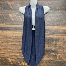 Twenty One Sweater Womens Small Petite Blue Knit Open Vest Sleeveless Ca... - $141.66 MXN