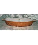 Vtg Pyrex EARLY AMERICAN Divided Casserole /Dish- Brown/Gold Eagle-1 1/2... - $9.53 CAD