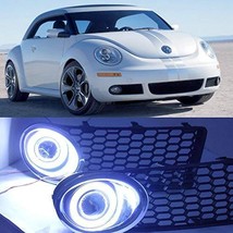 AupTech LED Angel Eyes DRL Fog Light with H11 55W Bulbs for 2007-2011 Volkswagen - £187.75 GBP