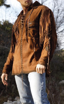Mens Leather Buckskin Sui Including Shirt Mountain Man Reenactment Suede... - $68.97+