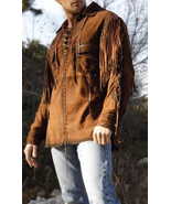 Mens Leather Buckskin Sui Including Shirt Mountain Man Reenactment Suede Shirt - $65.53 - $103.15