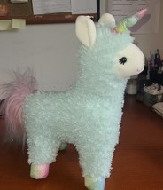 GUND Cotton Candy Llamacorn Llama Unicorn Teal Pink Plush Stuffed Animal 12&quot; - £11.25 GBP